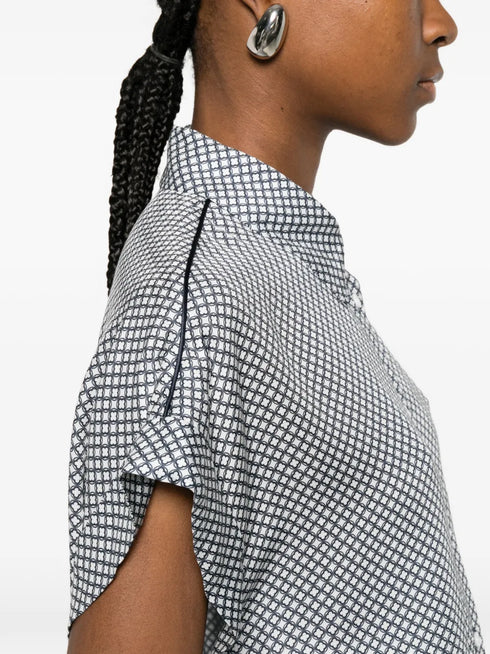 geometric-print short-sleeve shirt