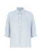 button-up three-quarter sleeve shirt