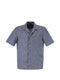 chambray-effect short-sleeves shirt
