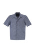 chambray-effect short-sleeves shirt