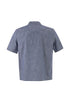 chambray-effect short-sleeves shirt