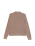 ribbed-knit zip-up cardigan