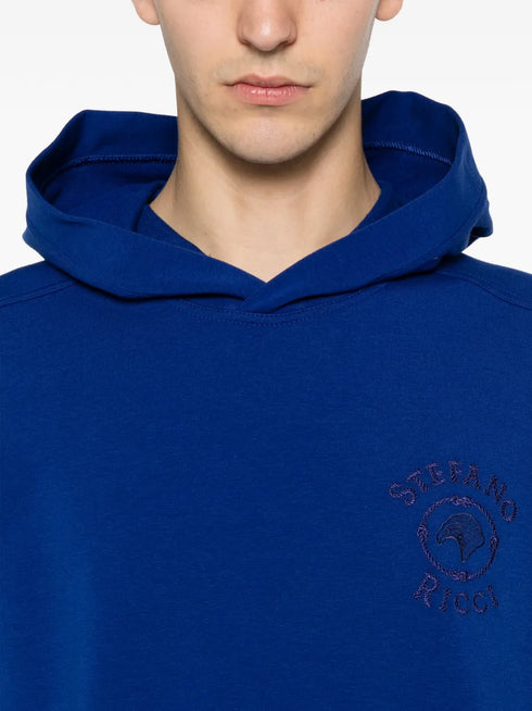 logo-embroidered hoodie