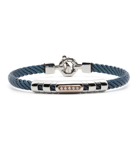 diamond-detail rope-chain bracelet