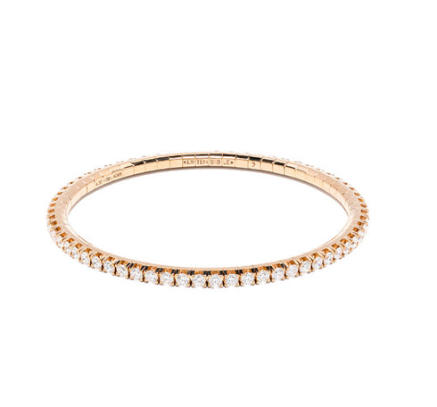 18kt rose gold white diamond extensible bracelet