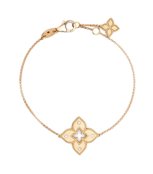 Pulsera Princesa Veneciana de oro rosa de 18 kt