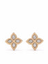 18kt rose gold Princess Flower diamond earrings