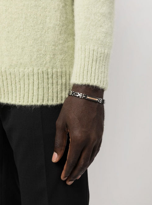 Freetime engraved-logo diamond-detail bracelet