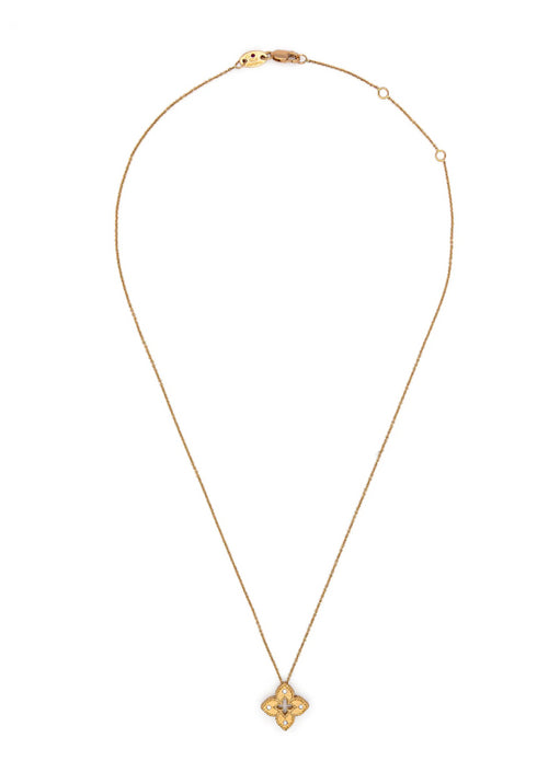 Collar de diamantes de princesa veneciana en oro rosa de 18 kt