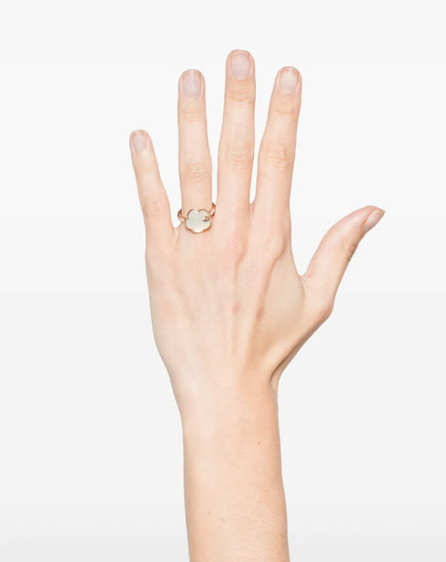 Кольцо Petit Joli Lunaire из 18-каратного розового золота с бриллиантами и жемчугом