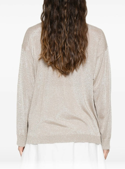 V-neck long-sleeve sweater
