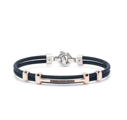 diamond-detail rope-chain bracelet