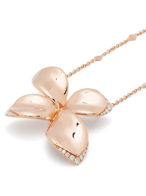 18kt rose gold Giardini Segreti diamond necklace