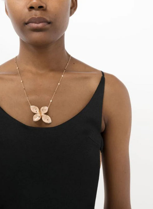 18kt rose gold Giardini Segreti diamond necklace