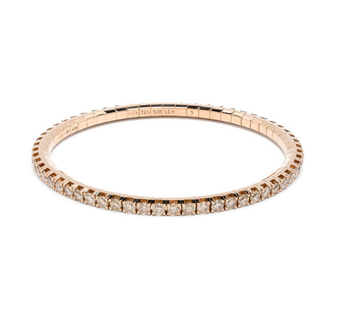 18kt rose gold brown diamond extensible bracelet