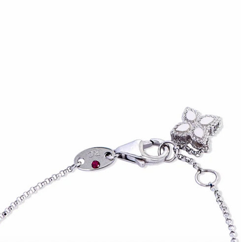 Браслет с бриллиантами «Принцесса Цветок» из 18-каратного белого золота