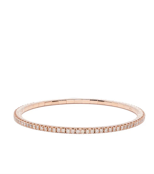 Раздвижной браслет с бриллиантами из 18-каратного розового золота