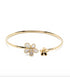 Yellow Gold Diamond Flower Bracelet