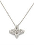 White Gold Diamond Flower Necklace