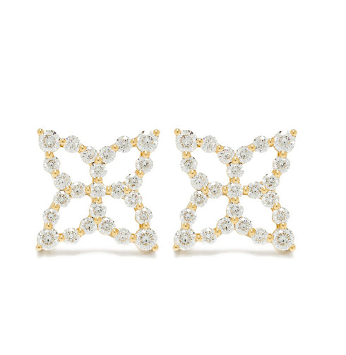 18 Karat Rose Gold Diamond Mother of Pearl Flower Bracelet