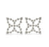 White Gold Diamond Flower Earrings