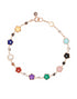 Pulsera Figlia dei Fiori en oro rosa de 18 quilates con varias piedras