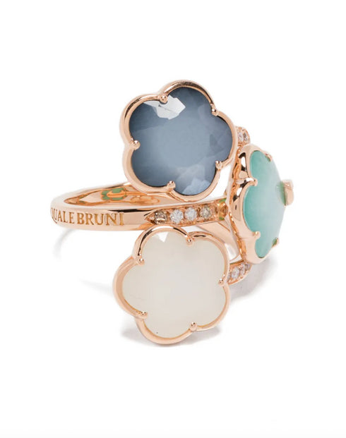 Кольцо Petit Joli Lunaire из розового золота 18 карат с камнями