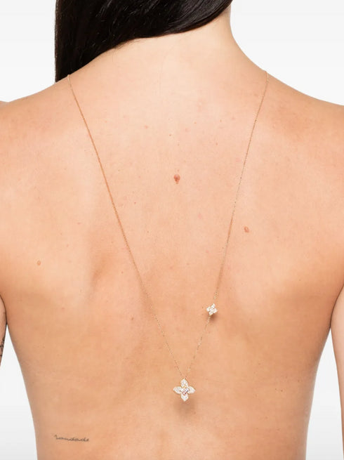 Ожерелье Princess Flower из 18-каратного розового золота с несколькими камнями