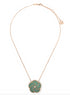 18K rose gold flower diamond necklace