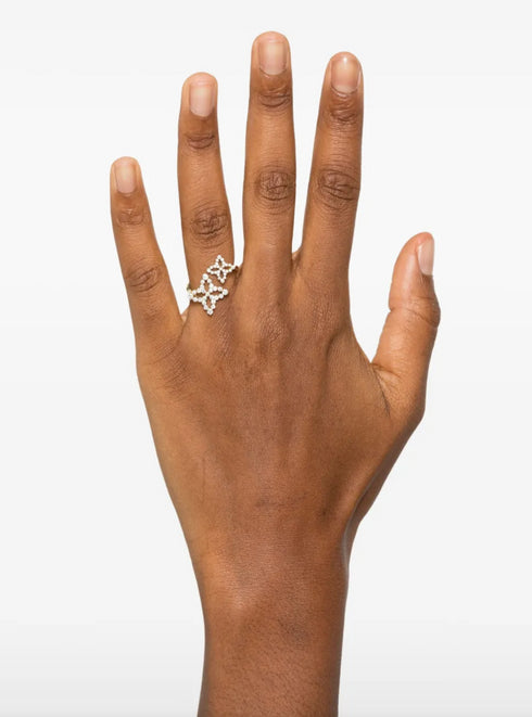 18 Karat Gold Diamond Butterfly Ring