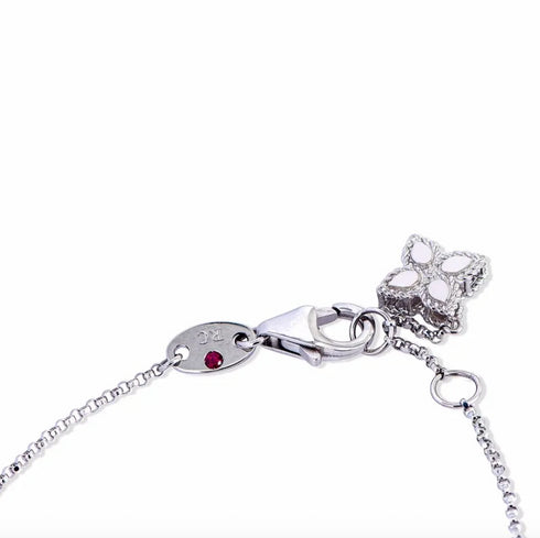 Браслет с бриллиантами «Принцесса Цветок» из 18-каратного белого золота