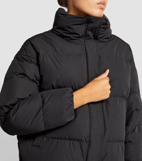 Fur-Trim Puffer Jacket with Gloves