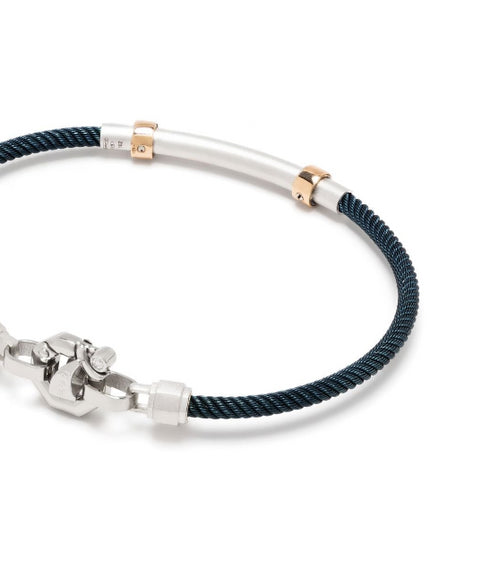 diamond-detail logo engraved bracelet