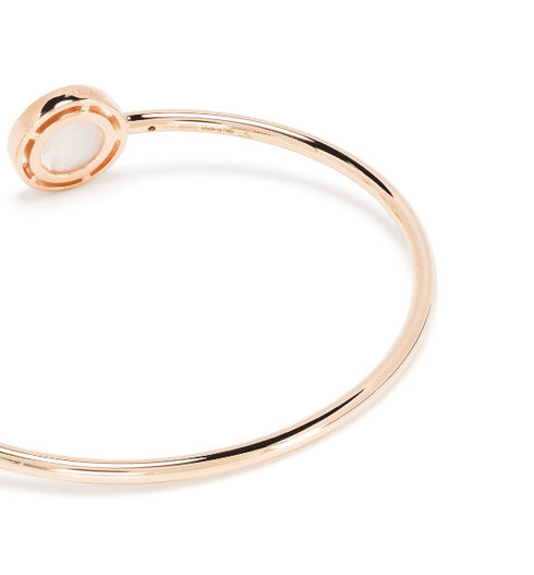 18kt rose gold mother-of-pearl diamond cuff
