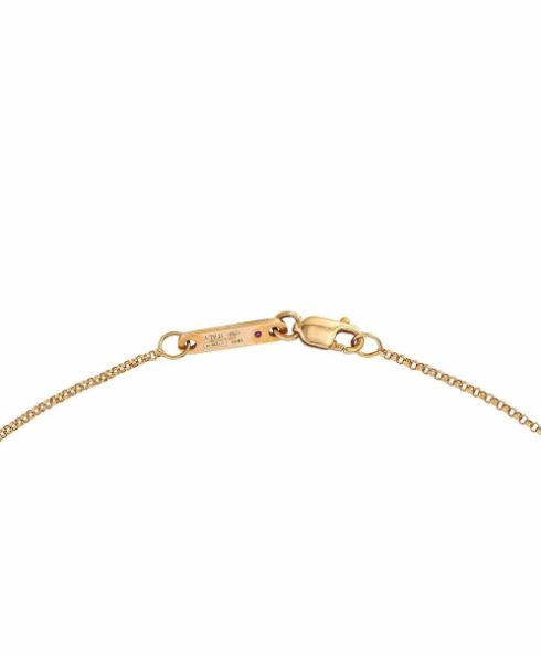 18kt yellow gold Princess Flower diamond pendant necklace