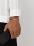 diamond-detail logo engraved bracelet
