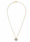 18kt yellow gold Princess Flower diamond pendant necklace