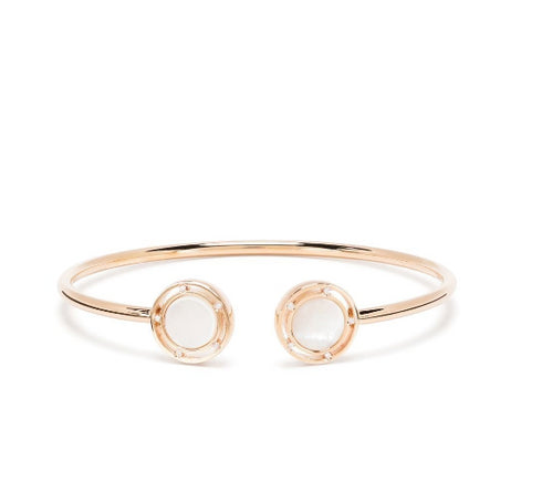 18kt rose gold mother-of-pearl diamond cuff