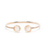 18kt rose gold mother-of-pearl diamond cuff