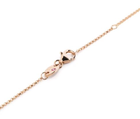 18kt rose gold Princess Flower Dubai diamond necklace