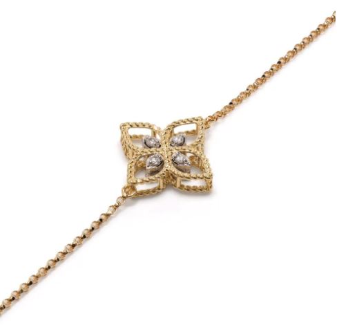 Браслет «Принцесса Цветок» из 18-каратного желтого золота с бриллиантами