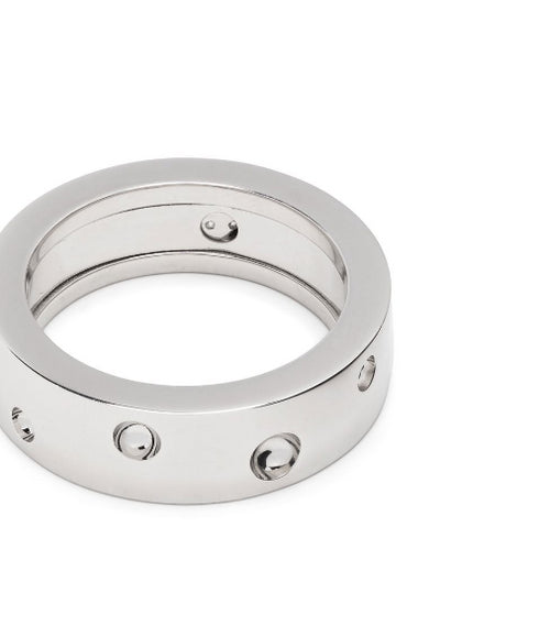 18kt white gold Pois Moi diamond band ring