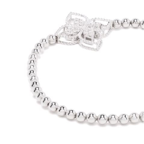 pulsera Princess Flower Dubai en oro blanco de 18kt con diamantes