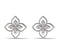 18kt white gold Princess Flower Dubai diamond earrings