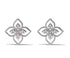 18kt white gold Princess Flower Dubai diamond earrings