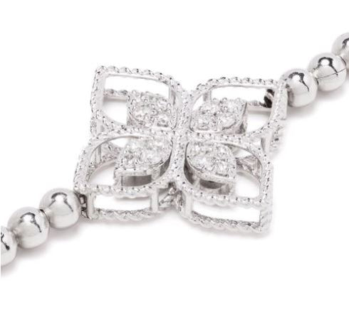 pulsera Princess Flower Dubai en oro blanco de 18kt con diamantes