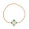 pulsera Princess Flower en oro rosa de 18kt con diamantes y malaquita