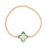 pulsera Princess Flower en oro rosa de 18kt con diamantes y malaquita