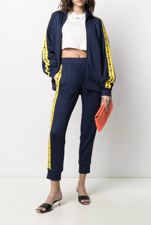 Logo-tape sweat jacket