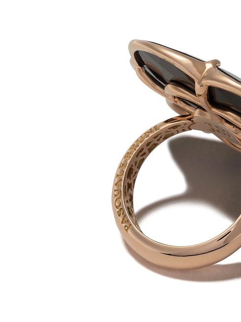 anillo de cóctel Ton Jolì en oro rosa de 18kt con diamantes y ónix